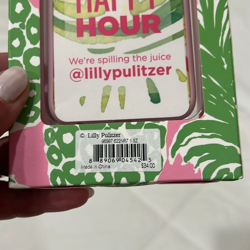 NIB Lilly Pulitzer Flamenco IPhone Cover 6/6S Pineapple pink green phone case